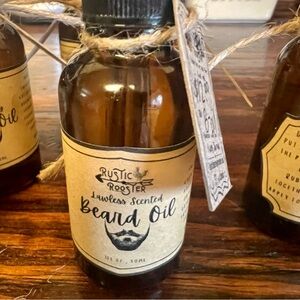 Rustic Rooster Flawless Scented Beard Oil - Brown Bottle